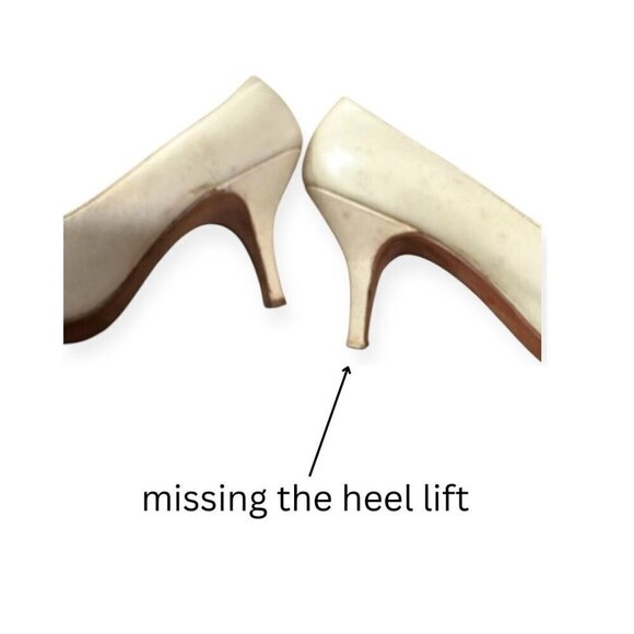 Vintage Roger Vivier Cream Leather Pumps with Flat Bow Detail, Size 5 1/2 - Picture 10 of 13